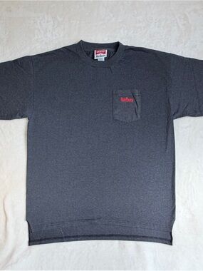 Vintage Marlboro Charcoal Crewneck Pocket Tee with Red Logo